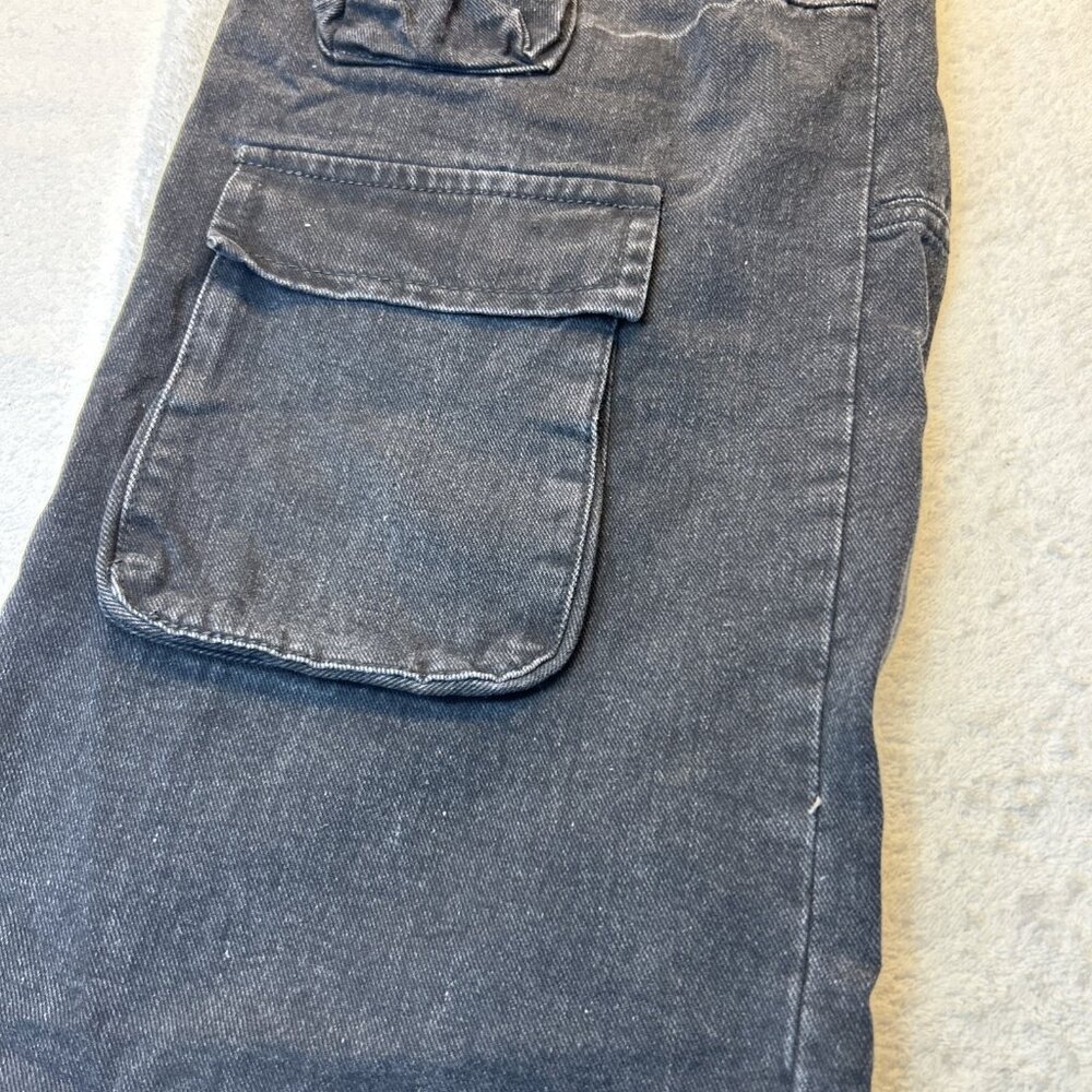 Men Vintage Hip-hop Skateboard Jeans Loose Straight Pockets Denim Pants - Picture 5 of 10